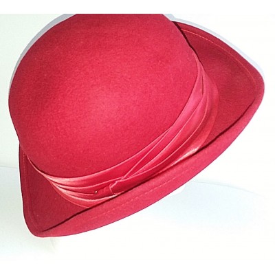 HAT Derby s Red With Band Bowler Derby Church Dress Hat Unbranded  eb-45421113